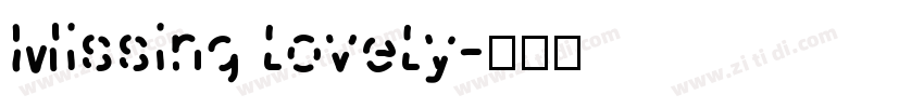 Missing lovely字体转换